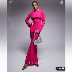 ASOS Elegant Red Long Sleeve Dress